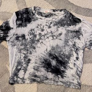 B&W Tie Dye Crop Top